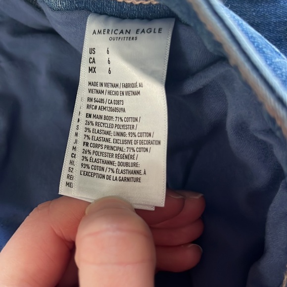 AE Next Level High Waisted Denim Skort - Picture 4 of 8